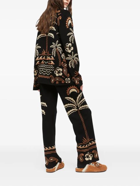 Alanui Wild Wonder tropical-motif shirt - Black