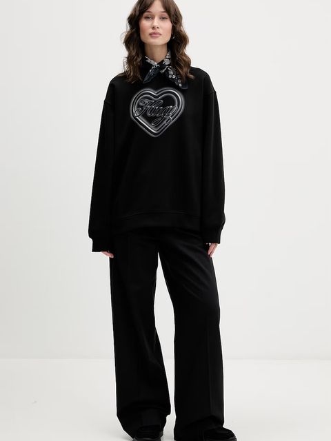 HUGO Blue bluza oversize damska bawełniana Classic Crew_B_3 - zdjęcie produktu nr 1