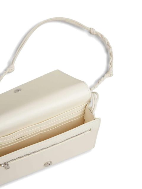 Jil Sander mini knotted cross body bag - White