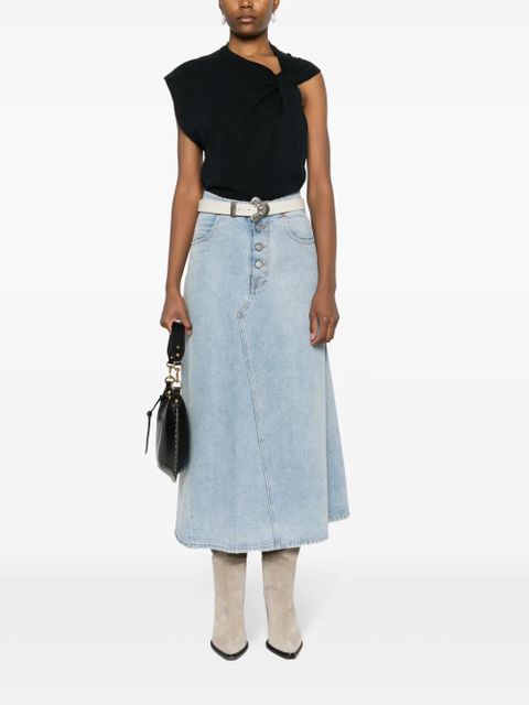 ISABEL MARANT Nayda asymmetric T-shirt - Black