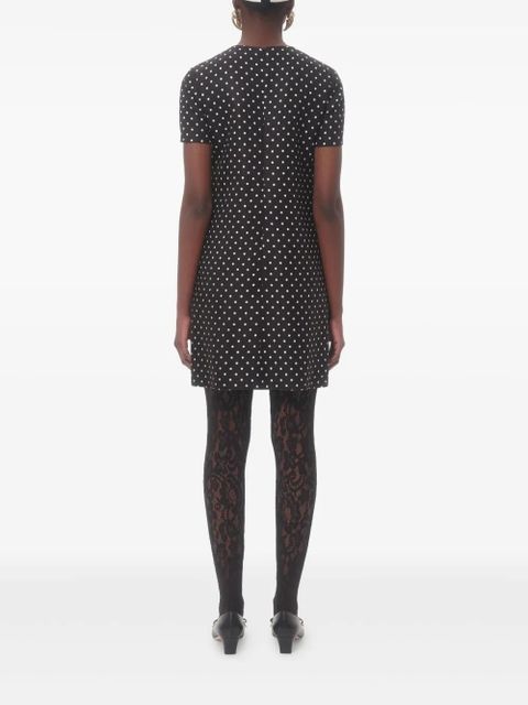 Valentino Garavani Plusdepois-print Supergran mini dress - Black