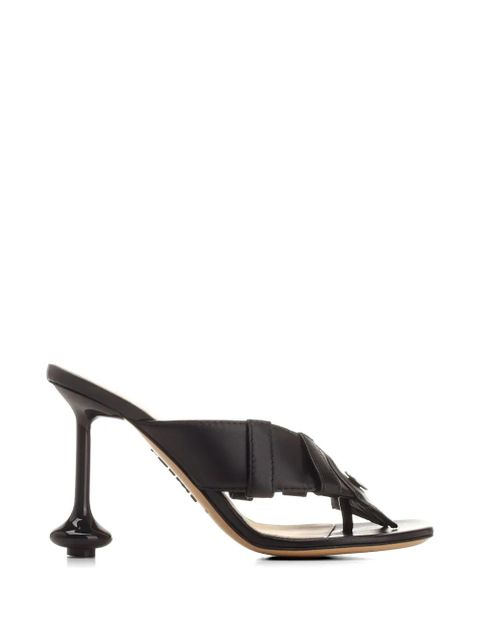 LOEWE 90mm Toy Panta leather sandals - Black - zdjęcie produktu nr 1