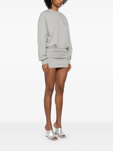 The Attico logo-appliqué mini dress - Grey