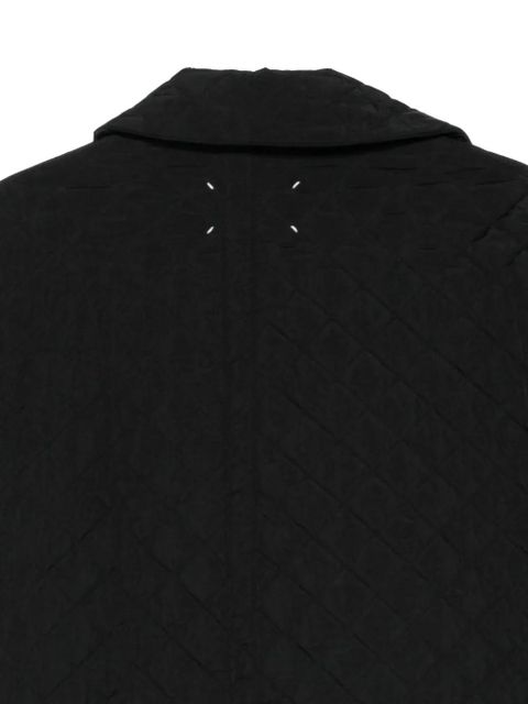 Maison Margiela four stitch-logo quilted coat - Black