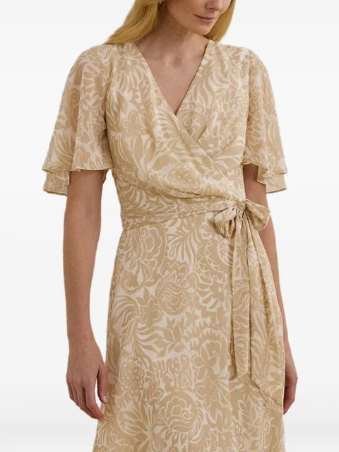 Lauren Ralph Lauren floral-print wrap-style dress - Neutrals
