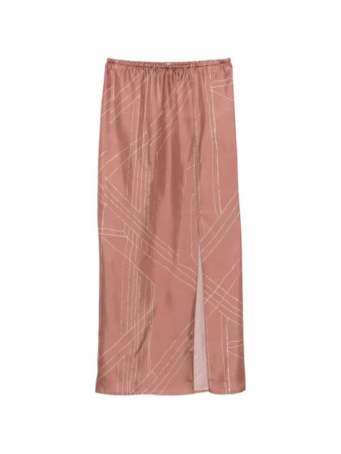 Alysi geometric slit skirt - Pink - zdjęcie produktu nr 1