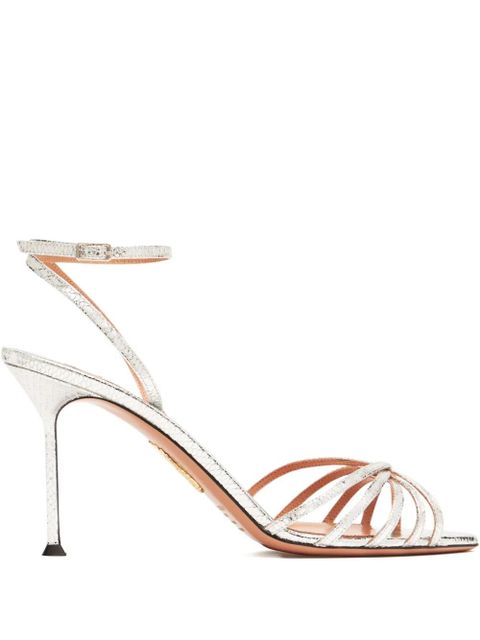 Aquazzura 85mm leather sandals - Silver - zdjęcie produktu nr 1