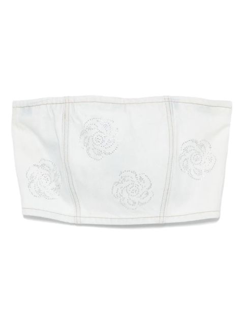 ROTATE BIRGER CHRISTENSEN Emili denim top - Blue - zdjęcie produktu nr 1