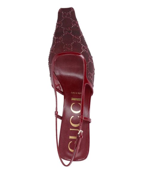 Gucci 35mm GG-embellished pumps - Red
