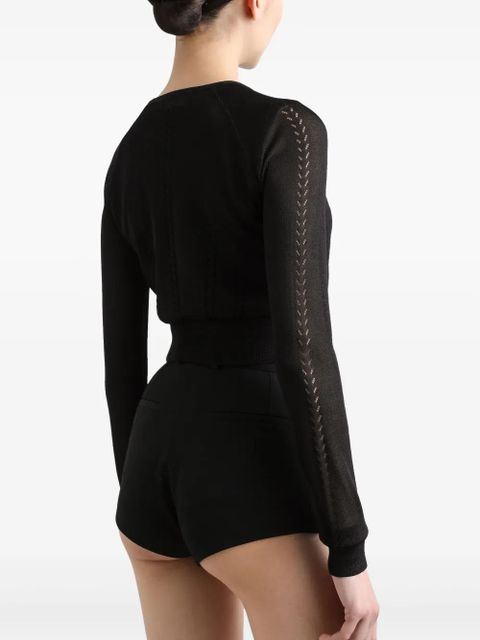 Dolce & Gabbana openwork-areas cardigan - Black