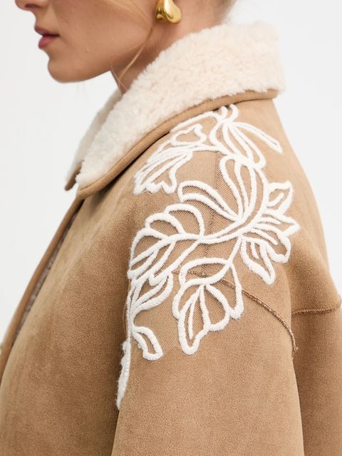 ERMANNO Firenze płaszcz kolor beżowy 57TD062E5A