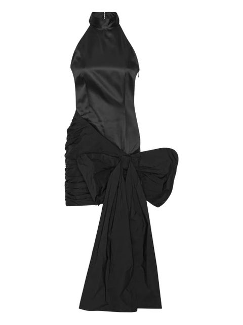 ROTATE BIRGER CHRISTENSEN halter-neck bow-detail dress - Black - zdjęcie produktu nr 1