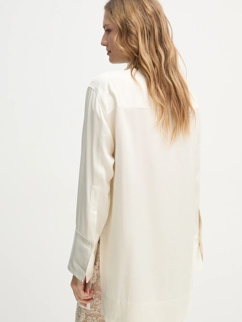 Day Birger et Mikkelsen koszula Lea damska kolor beżowy relaxed z kołnierzykiem klasycznym DAY65243793