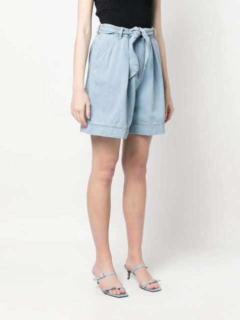 PINKO belted denim shorts - Blue - zdjęcie produktu nr 2