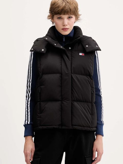Tommy Jeans bezrękawnik puchowy kolor czarny zimowy DW0DW21627 - zdjęcie produktu nr 1