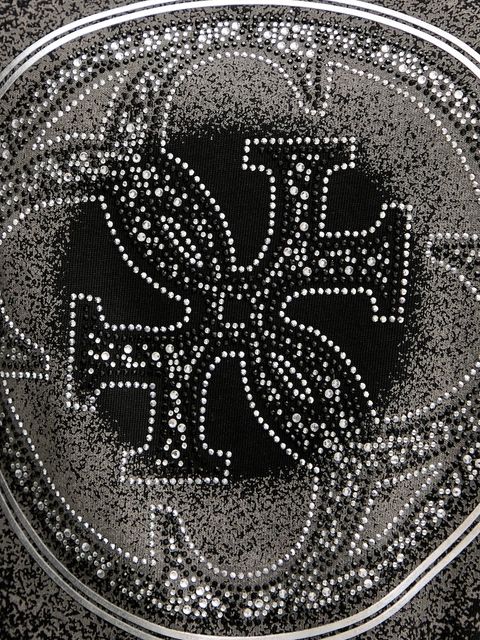 Guess t-shirt bawełniany 4G damski kolor czarny W5YI14 I3Z14