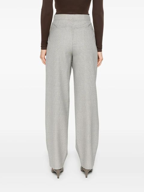 FENDI micro check trousers - Black