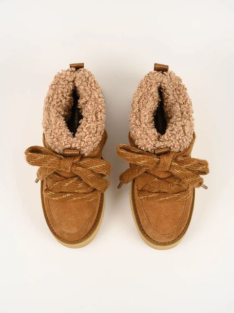 Karl Lagerfeld śniegowce SKYLAR kolor brązowy KL48632