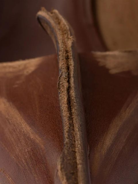 Prada 85mm antiqued leather pumps - Brown