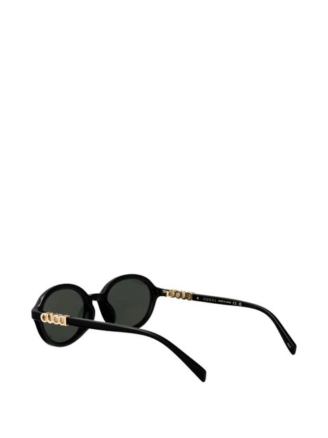 Gucci Eyewear oval logo sunglasses - Black