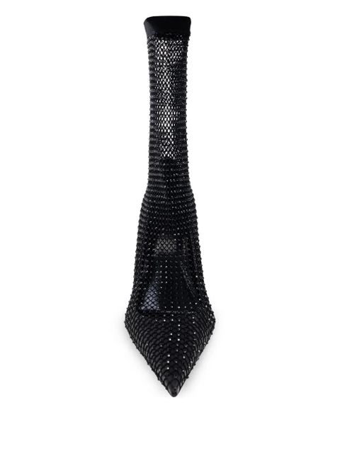 Balenciaga 110mm Avenue fishnet booties - Black