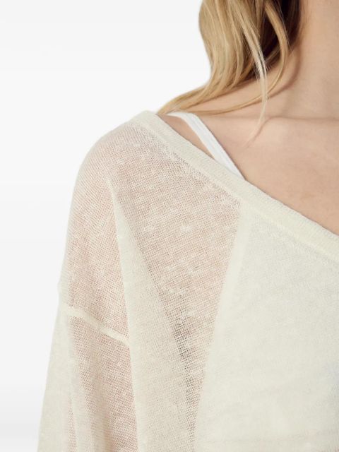 American Vintage V-neck sweater - White