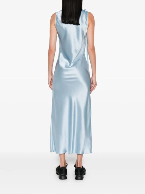 Simone Rocha bow-detail silk dress - Blue