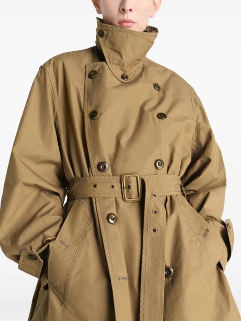 LEMAIRE double-breasted belted coat - Green