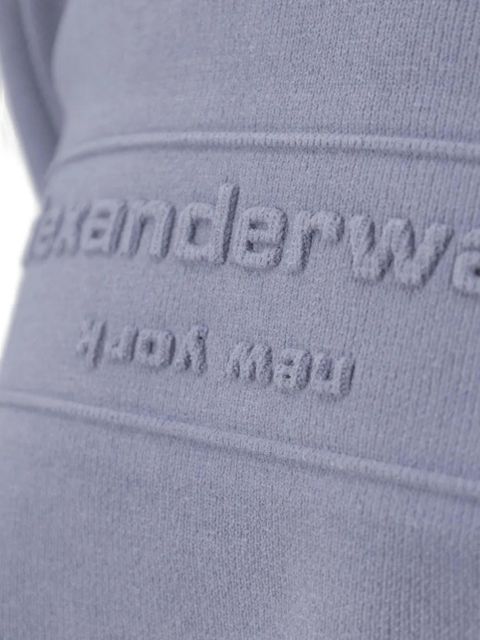 Alexander Wang logo-embossed jumper - Blue