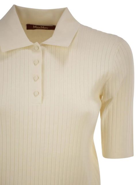 Max Mara ribbed polo top - Neutrals
