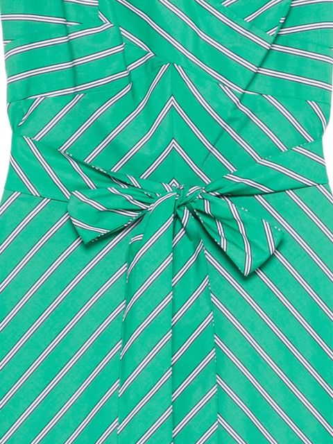 Lauren Ralph Lauren striped tie-waist mini dress - Green