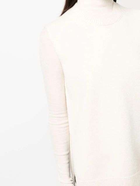 Jil Sander cashmere wool blend knit vest - White - zdjęcie produktu nr 2