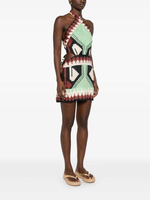 Johanna Ortiz Tide Strenght mini dress - Green
