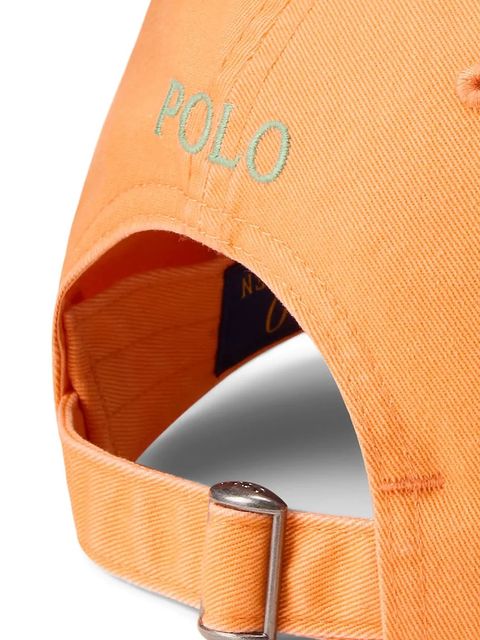 Polo Ralph Lauren czapka z daszkiem bawełniana kolor pomarańczowy gładka 710667709