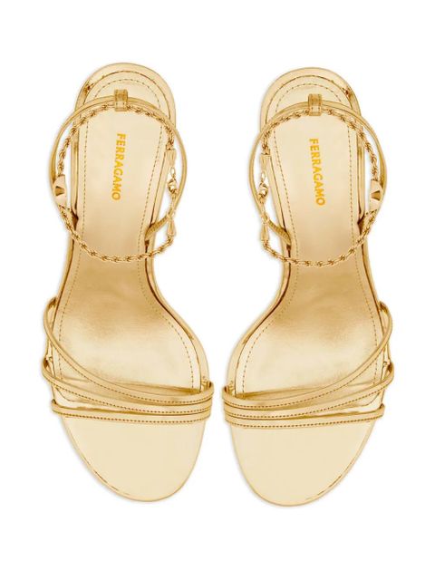 Ferragamo 70mm ankle-chain sandals - Gold