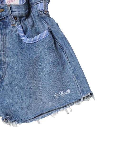 MC2 Saint Barth frayed-hem denim shorts - Blue