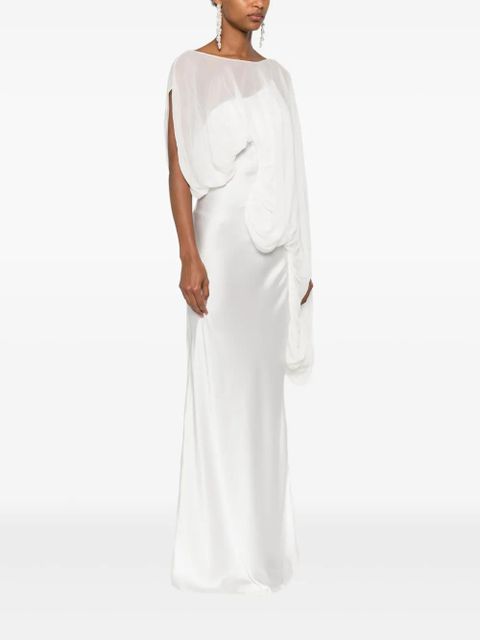 Christopher Esber Cumulus draped gown - White - zdjęcie produktu nr 2