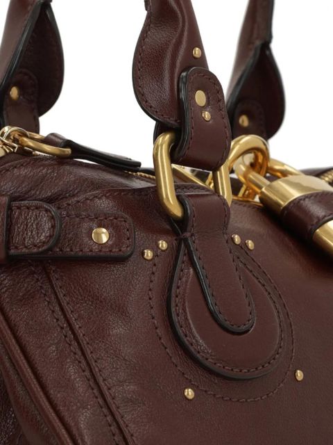 Chloé Paddington padlock studded tote bag - Brown