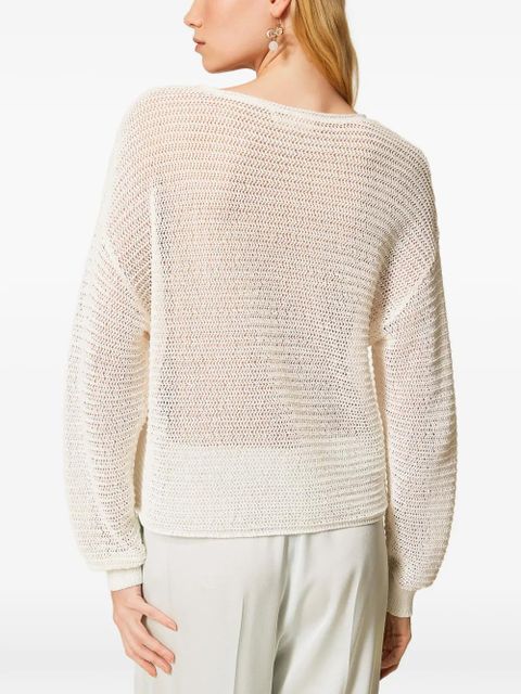 TWINSET embroidered sweater - White