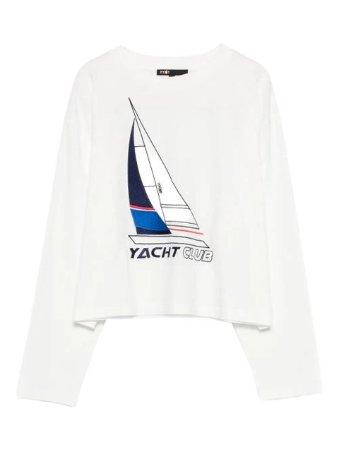 Maje Yacht Club-embroidered T-shirt - White - zdjęcie produktu nr 1