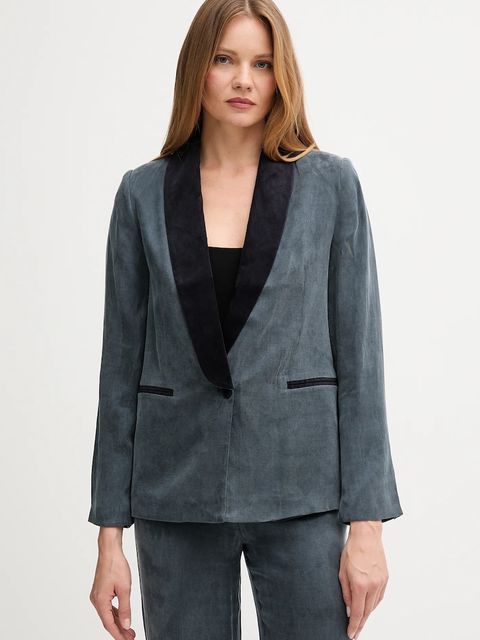 Hoss Intropia marynarka kolor granatowy jednorzędowa gładka 5472061 - zdjęcie produktu nr 1