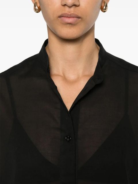 TOTEME stand-up collar blouse - Black