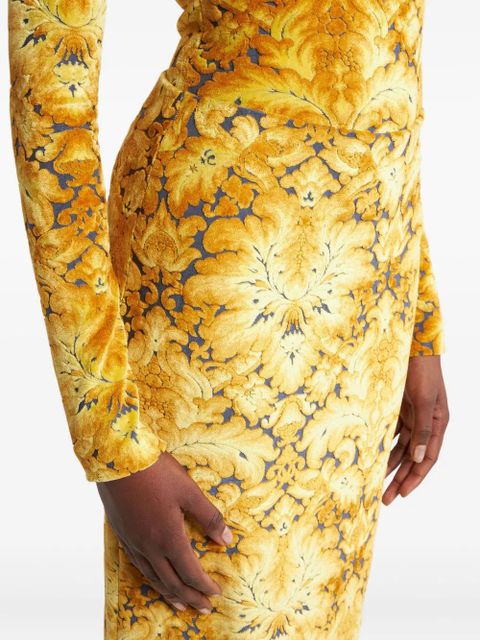 ETRO chenille jacquard midi skirt - Yellow