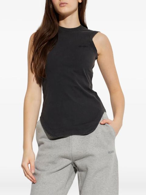The Attico Reese logo sleeveless top - Black