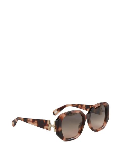 Chloé geometric-frame sunglasses - Brown - zdjęcie produktu nr 2