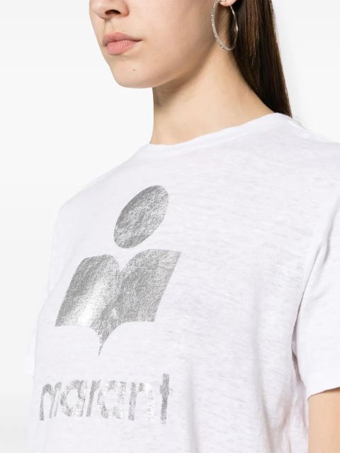 MARANT ÉTOILE Zewel linen T-shirt - White