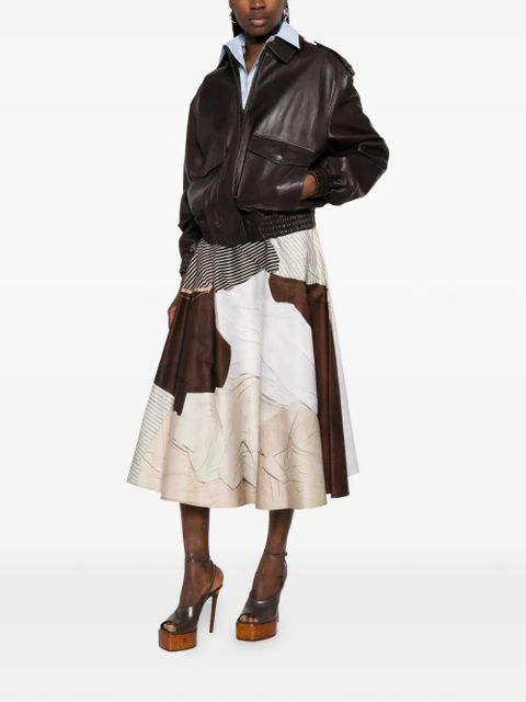 Moschino graphic-print midi skirt - Brown - zdjęcie produktu nr 2