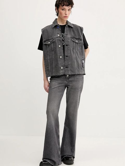 Karl Lagerfeld Jeans bezrękawnik damski kolor szary przejściowy A2W14014 - zdjęcie produktu nr 2