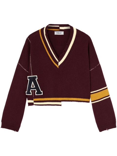 AMBUSH raw-cut striped jumper - Red - zdjęcie produktu nr 1