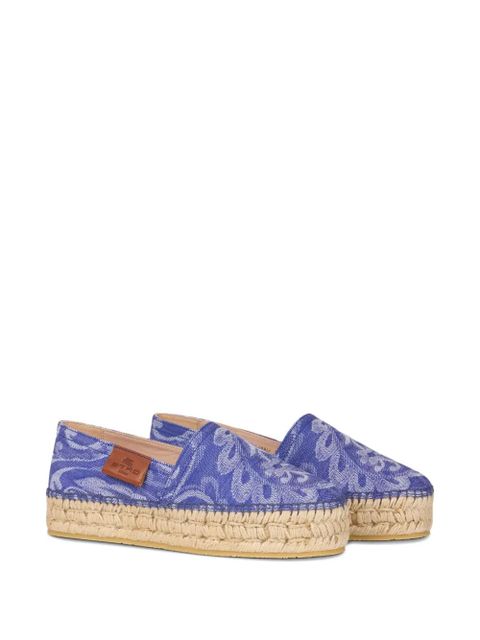 ETRO patterned-jacquard espadrilles - Blue - zdjęcie produktu nr 2